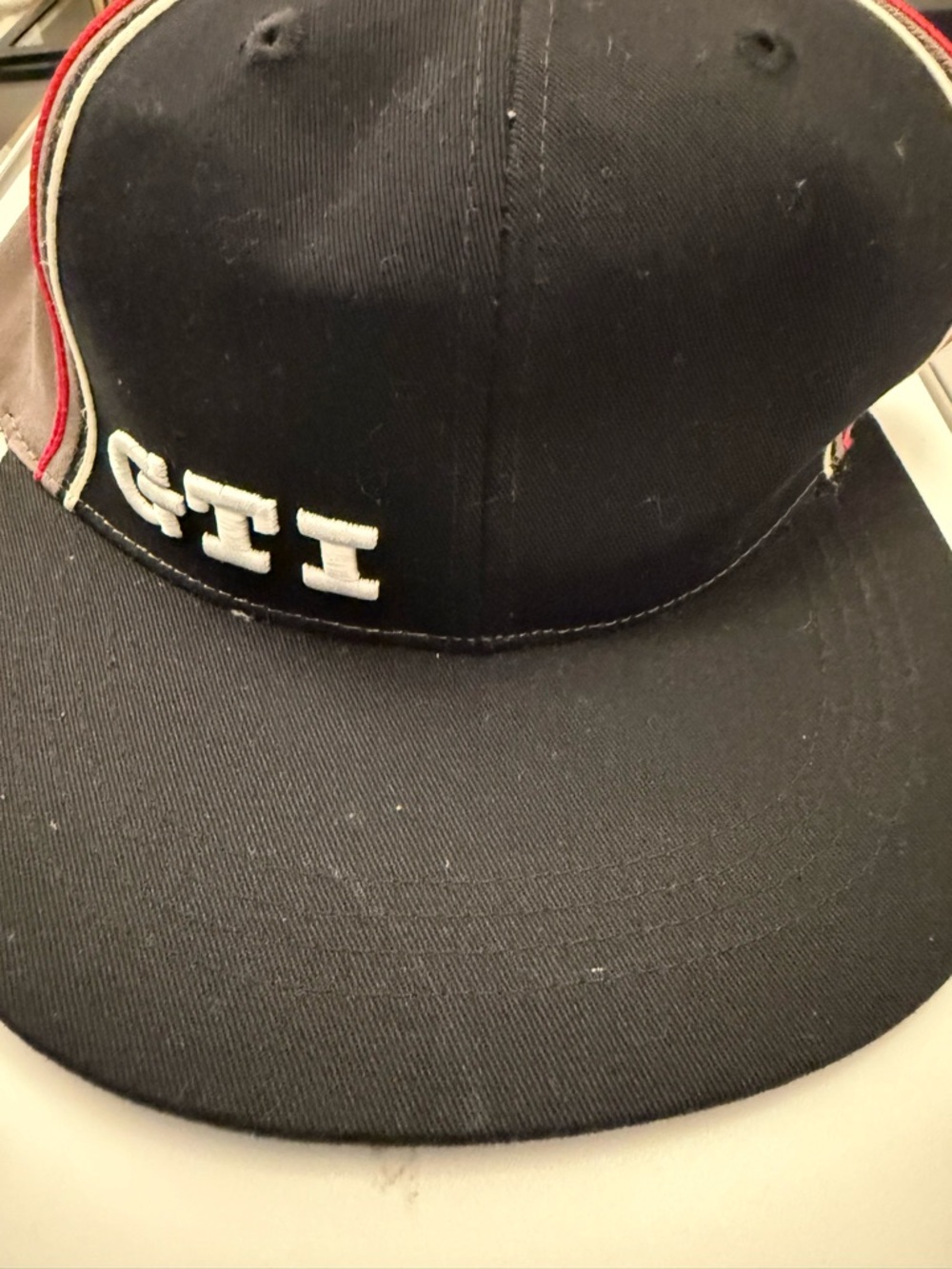 Black Baseball Cap with White GTI' Embroidery